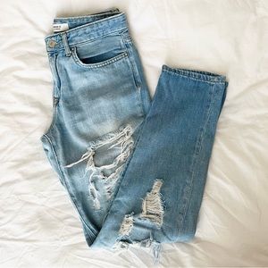 Distressed Boyfriend Denim